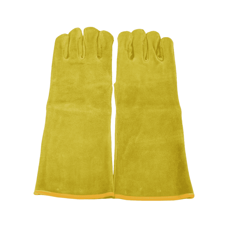 Krava s podijeljenim kožnim rukavicama za zavarivanje Krava s podijeljenim kožnim rukavicama za zavarivanje