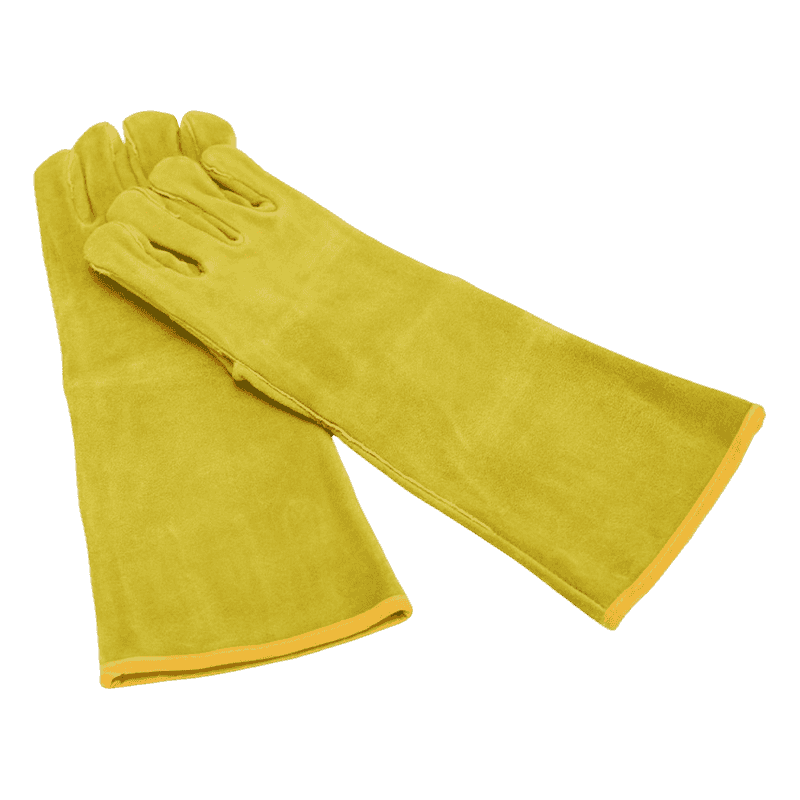 Krava s podijeljenim kožnim rukavicama za zavarivanje Krava s podijeljenim kožnim rukavicama za zavarivanje