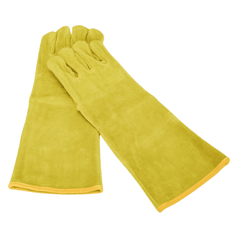 Krava s podijeljenim kožnim rukavicama za zavarivanje Krava s podijeljenim kožnim rukavicama za zavarivanje